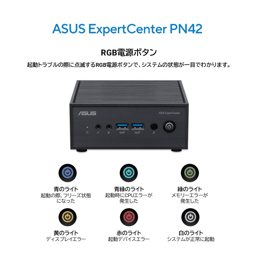 Asus Настольный мини-компьютер N100 SSD 128G 11 Авторизованный дистрибьютор Черный (Процессор Intel/4 ГБ (Макс. 16 ГБ)/М.2 (PCIE)/Windows Pro) [Японский продукт]