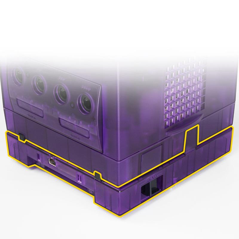 Bitfunx Сменный корпус для Gameboy Player, оболочка для Gamecube, корпус для игр GBA, запчасти для консоли Nintendo Gamecube