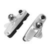 2 Pcs Mi.xim Brake Rubber Block Drawer Type Aluminium Alloy Bike Brake Pads Lower Noise Anti Friction Silver