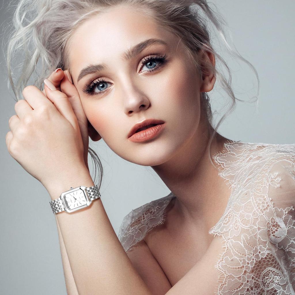 Simple Cute Silver Analog Accessories Day Gift for Her Women's Watch Display, Waterproof, Stylish, Quartz, Leisure, Business, Fashion, - Birthday,