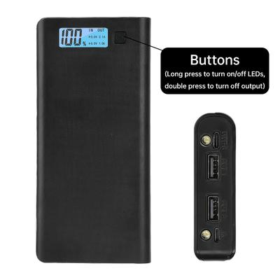 Портативный держатель для батарей 8*18650 DIY-набор ЖК-дисплей Двойной USB Корпус для повербанка Беспаечный батарейный отсек для зарядки мобильного телефона