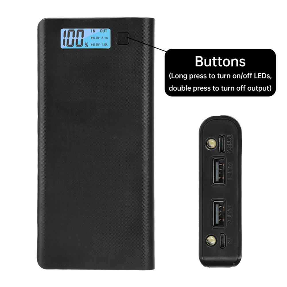 Держатель для 8 аккумуляторов 18650 LCD Экран USB Power Bank Аккумуляторный бокс Зарядное устройство для мобильного телефона DIY Корпус Чехол Зарядный накопительный кейс