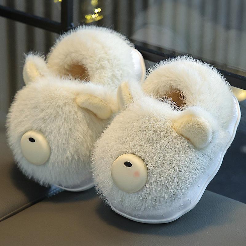Детская обувь Нескользящие Теплые Женские тапочки Милые Мультяшные Зимние Хлопковые Вставки Хлопковые тапочки Кроссовки для девочек Zapatos Niña