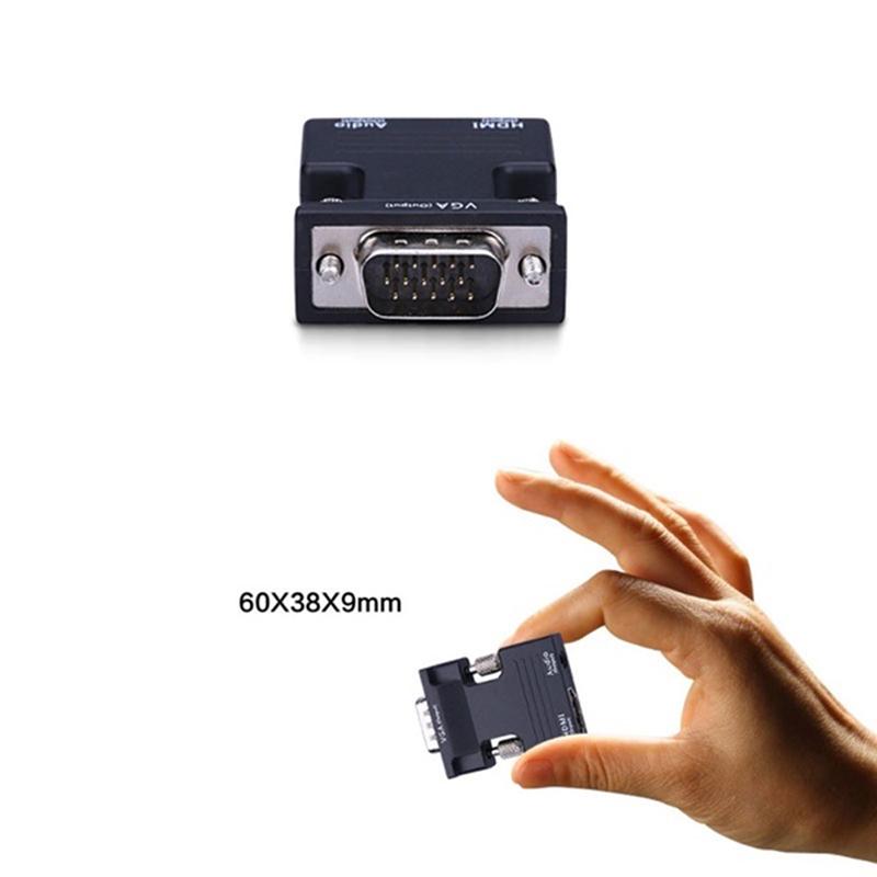 Конвертер HDMI Female to VGA Male с аудиоадаптером для поддержки выходного сигнала 1080P