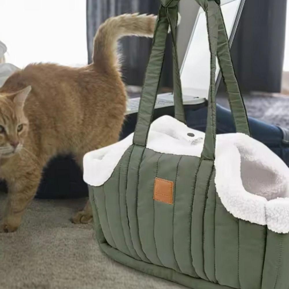 Утолщенные сумки-переноски для кошек открытого типа, наплечная сумка для питомца, сумка для выгула питомца для путешествий