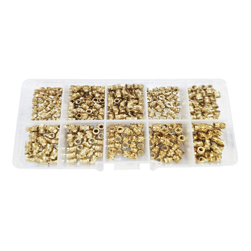 Набор латунных гаек, коррозионно-стойкие гайки, набор латунных резьбовых вставок, набор металлических гаек для проектов по техническому обслуживанию