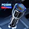 60 Вт, двойной порт, QC5.0 USB PD 3.0, быстрая автомобильная зарядка, адаптер супербыстрой зарядки для мобильного телефона