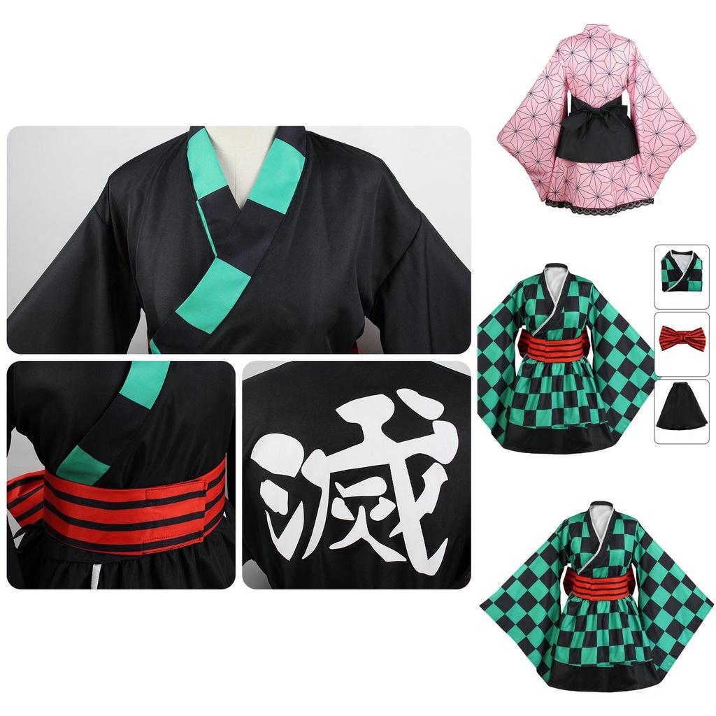 Клинок, рассекающий демонов Камадо Тандзиро Агацума Зеницу Косплей Платье горничной – Дышащее Изысканное