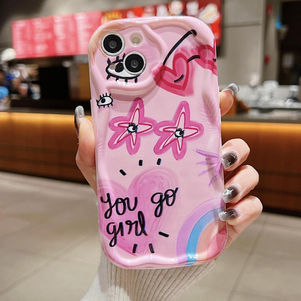 Cute Silicone Case for Oppo A78 A58 A38 Infinix Smart 7 8 Xiaomi Redmi Note 12 11 Pro Vivo V23E V27 V25 Funda Love Heart Stars Cover Soft TPU Bumper