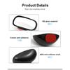 Black Wide Angle Rear Side View Blind Spot Mirror For Car SUV Parking Auxiliary