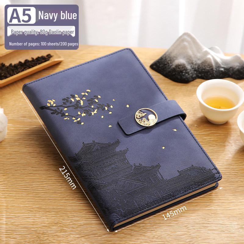 A5 Customized Logo National Tide Notebook Gift Set - Thick Notepad Inspired by Palace Museum Culture