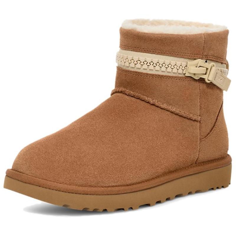 UGG Короткие женские сноубутсы-кеды цвета каштана 1158197-CNTY