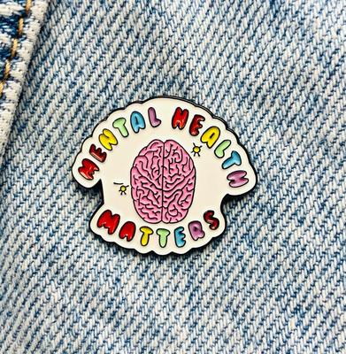 Новая эмалированная булавка, вопросы психического здоровья, металлическая булавка, подарок на день рождения, 1 шт.