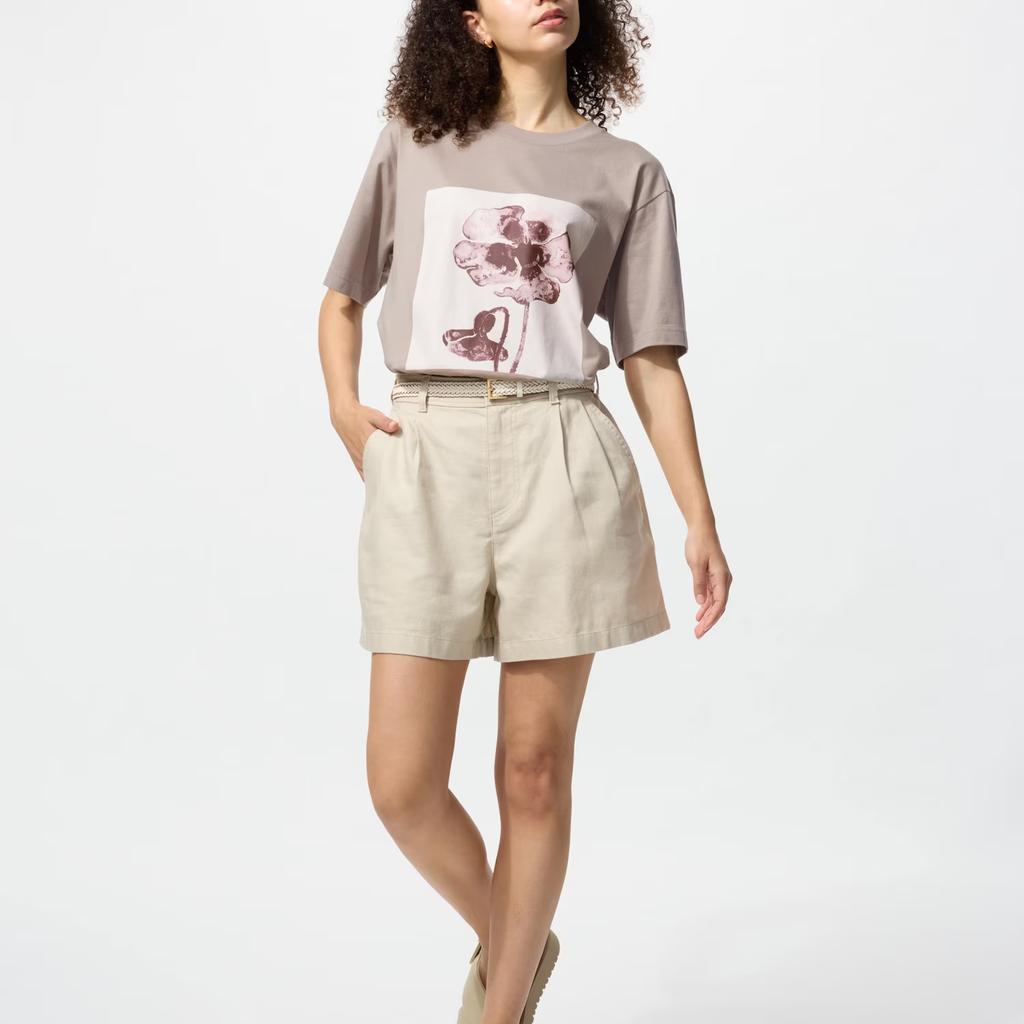 Uniqlo Коллаборация X MoMA Весна/Лето 25 Футболка с принтом растений Удобная футболка с коротким рукавом Унисекс Футболка 479395-31