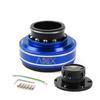ZS Steering Wheel Hub Adapter, 6-Hole, 70mm, for Racing Simulator Games, M-OZA S-imagic M10 A/Mini European Trucks (Blue)