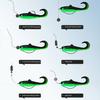 10Pcs Fishing Bait with Curved Tail Realistic Looking Vibrant Color Natural Swimming Posture Artificial Lure Soft Bait