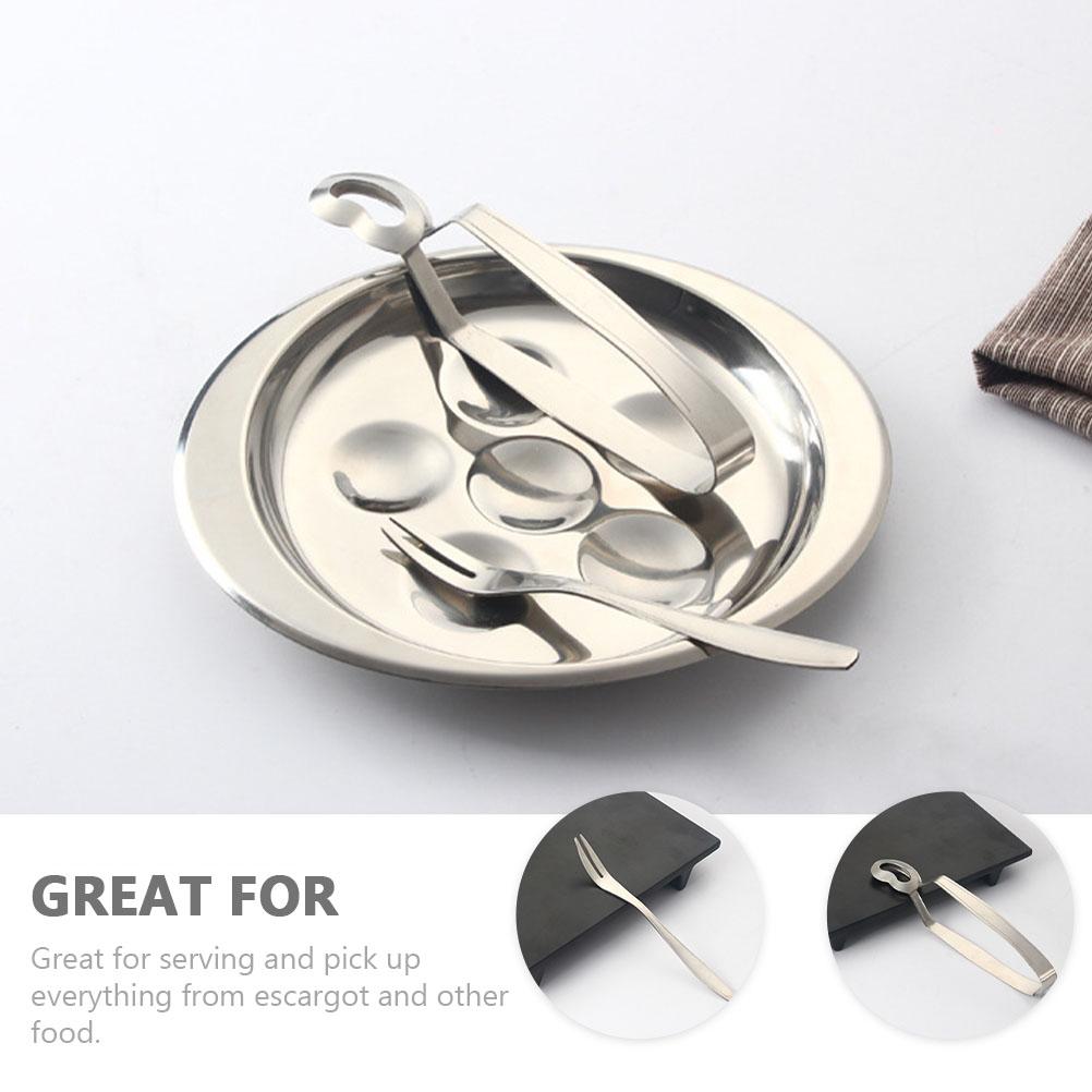 3 набора зажимов для улиток, инструмент для еды, щипцы для моллюсков из нержавеющей стали, сервировка еды для улиток