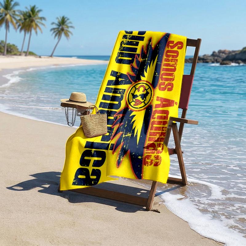 Club Amrica Fashion Beach Towel: Ideal for Summer Adventures Soft, absorbent and quick drying suitable for swimming and bathing