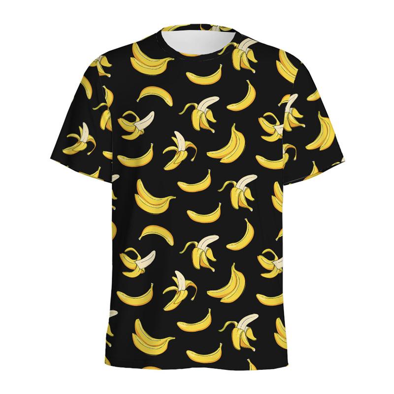 Футболка Aloha Banana с 3D-принтом для мужчин, модные повседневные топы с коротким рукавом, летние футболки с графикой фруктов, детские мультяшные футболки Y2k