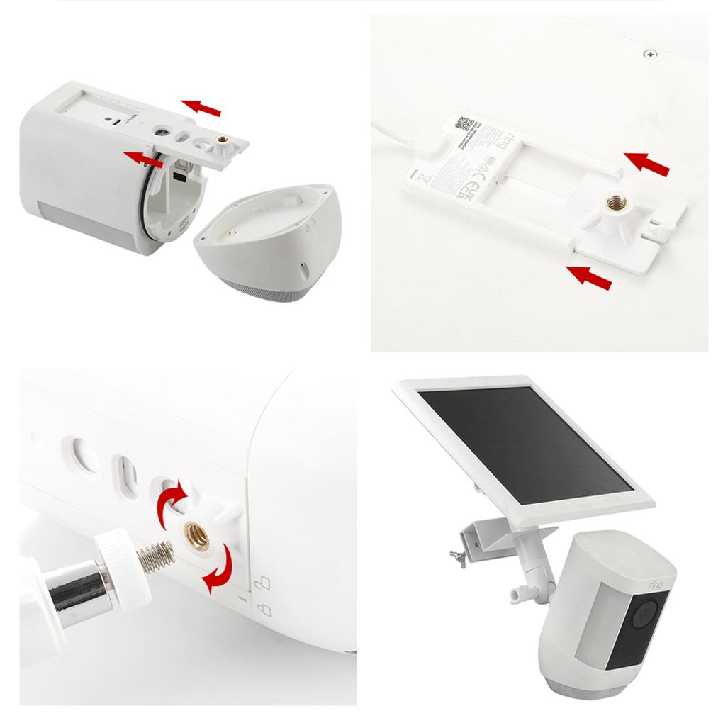 Крепление для уличной камеры 360° и солнечной панели для Arlo EufyCam Ring Spotlight Cam Крепление на водосток Без сверления Отдельный настенный кронштейн