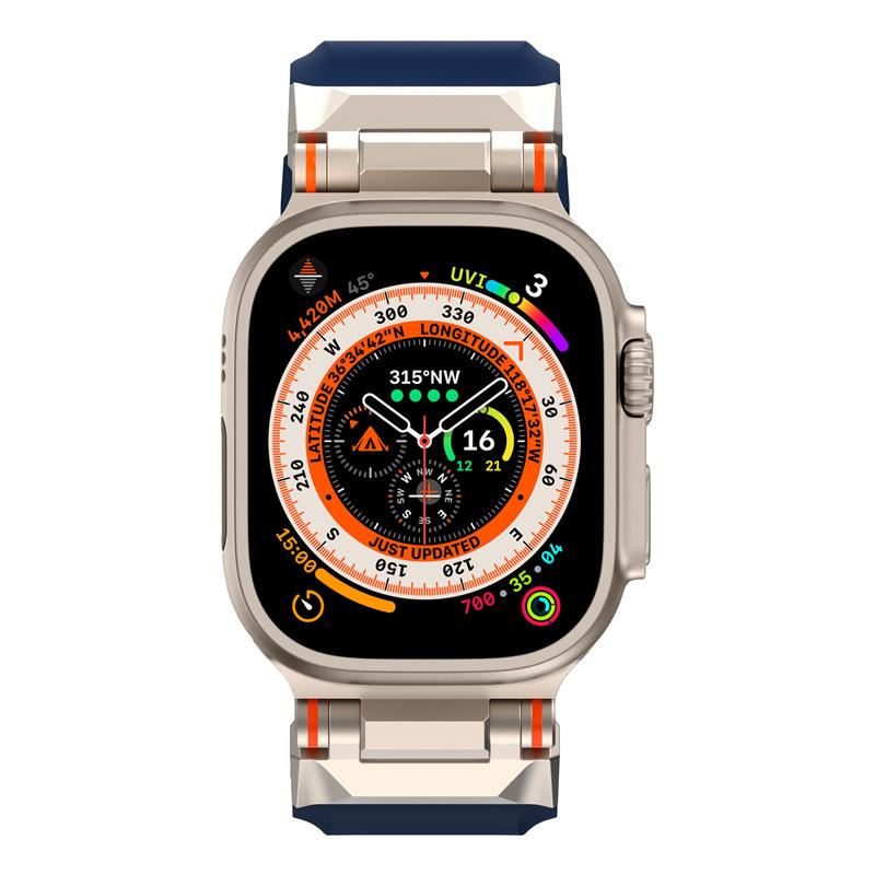 Silicone Strap For Apple Watch Band Ultra 2 49mm 45mm 44mm 42mm Sport Band For iWatch Series 9 8 7 6 5 4 3 Bracelet Accessories