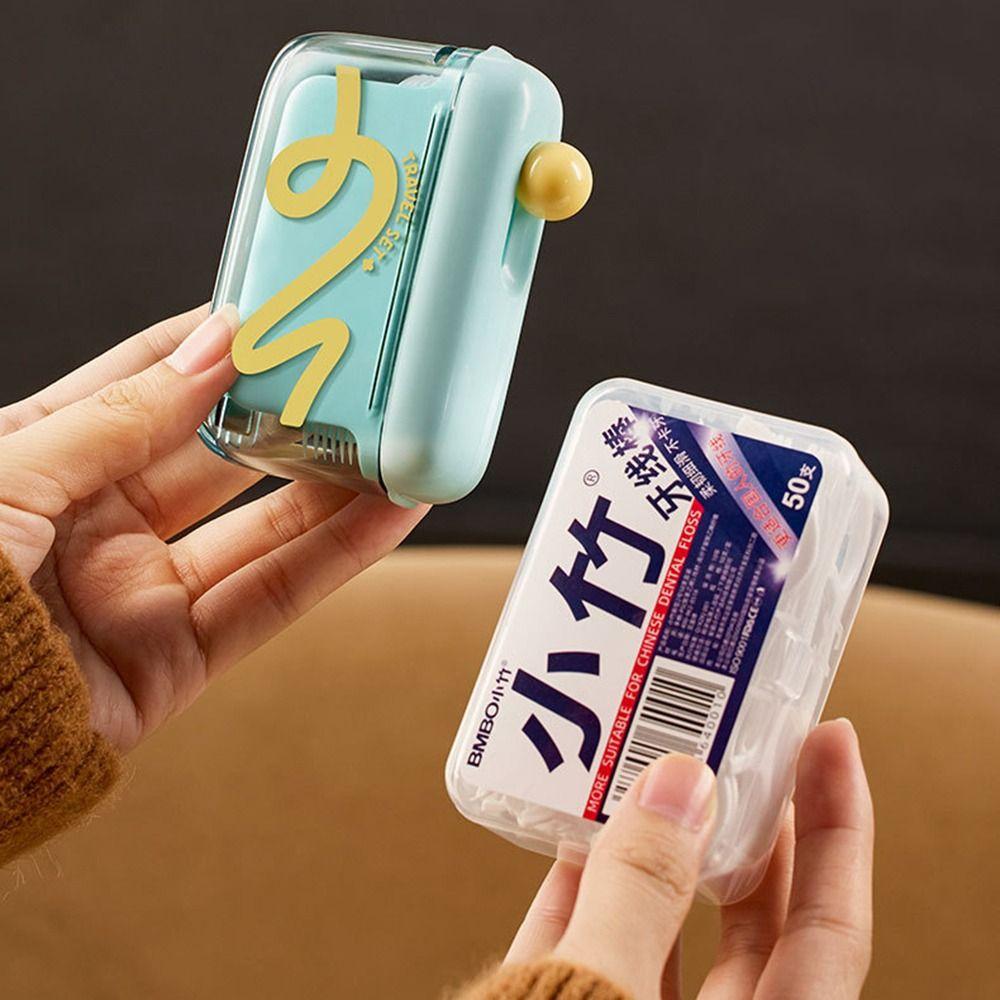 Press-on Automatic Pop Dental Floss Box Dustproof Dental Floss Pick Dispenser  Outdoor