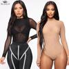 Sexy Women's High Collar Long Sleeve Bodysuit  Body Suits   for Women
