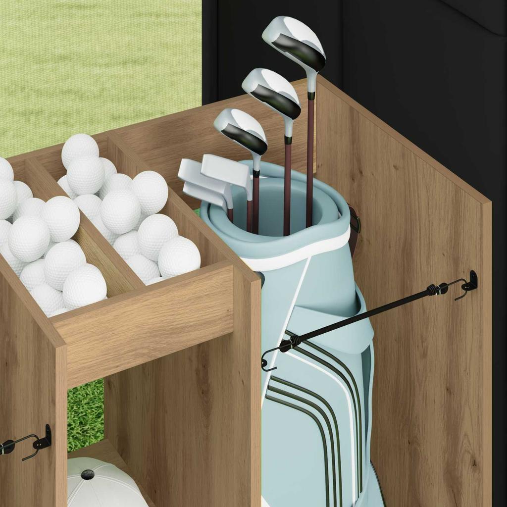 Golf Cabinet Solid Wood Artisan Oak 102 x 45 x 85.5 cm
