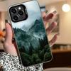 Чехол для телефона с принтом «Туманный лес, вид на горы», подходит для iPhone 17 16 15 14 13 12 11 Pro/Max/Plus, противоударный, защита от падений