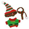 Christmas Doll Outfit Set for 17cm Gen 1/2 Figures Knitted Sweater Clothes with Hat/Sweater/Scarf (No Doll)