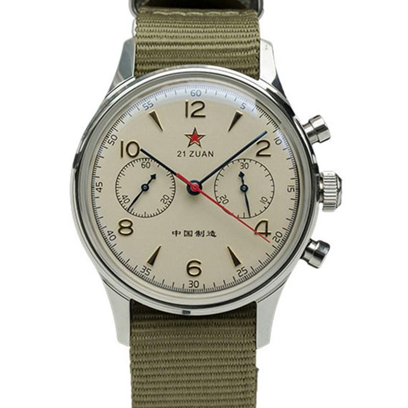 Tianjin Watch Vintage Chronograph Pilot Mens Watch Wristwatch