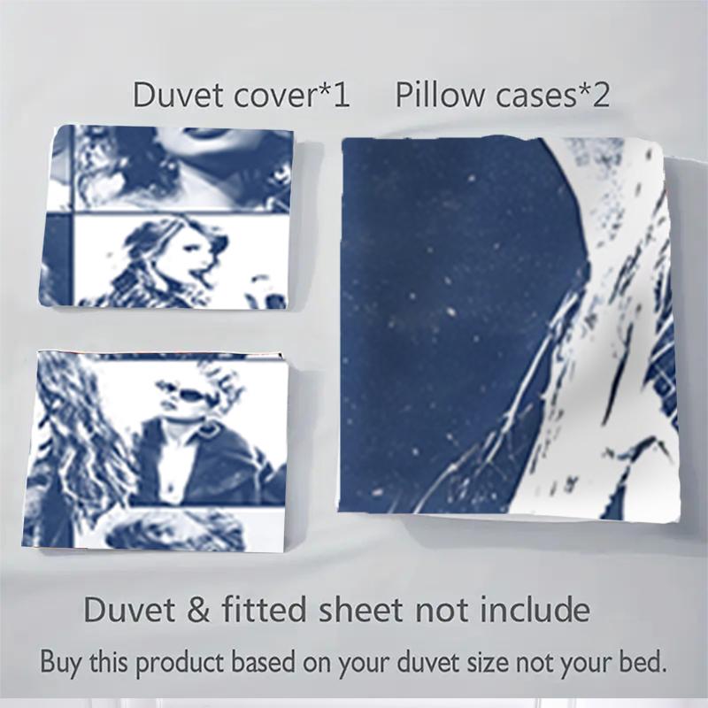 3Pcs Taylor Swift Eras Tour Bedding Sets For All Sizes New 3D Printed Bed Cover Comforter Duvet Cover Pillowcase Bedroom Decoration