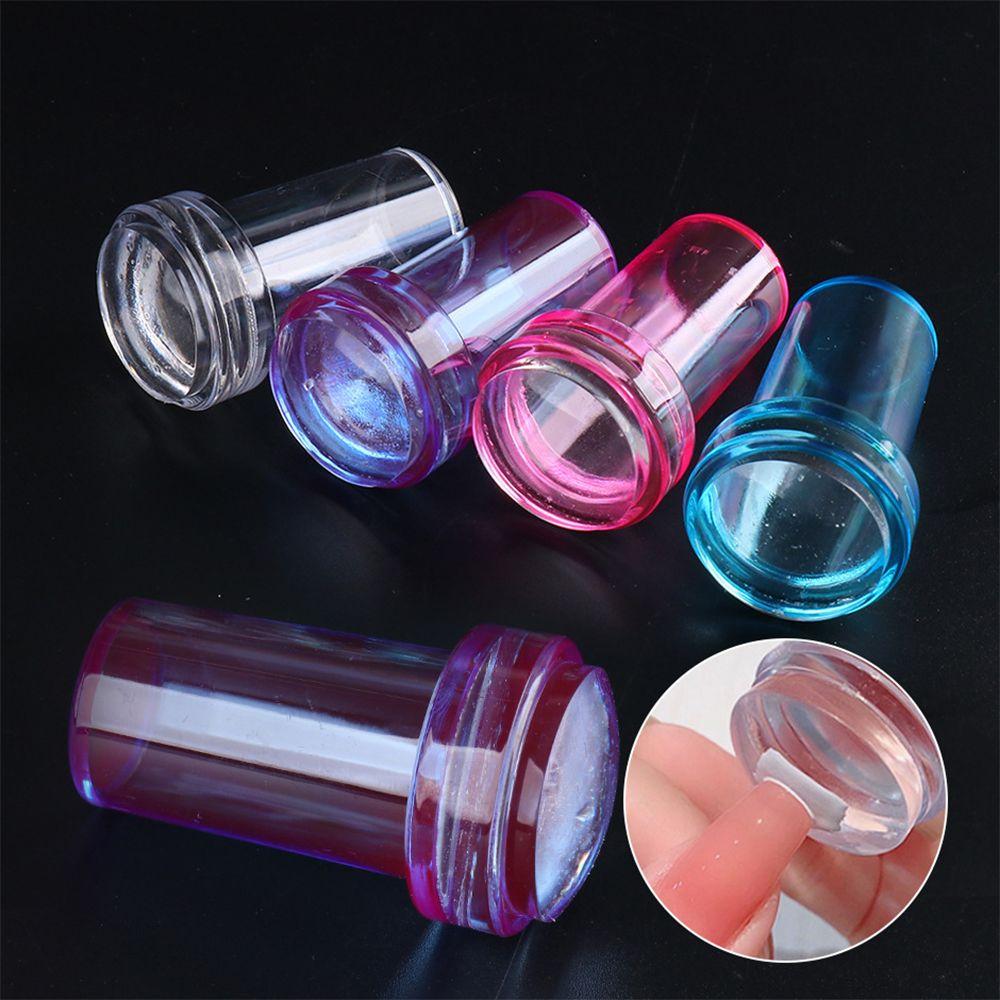 New Nail Design for French Tips Jelly Transparent Nail Stamper Scraper Set Silicone