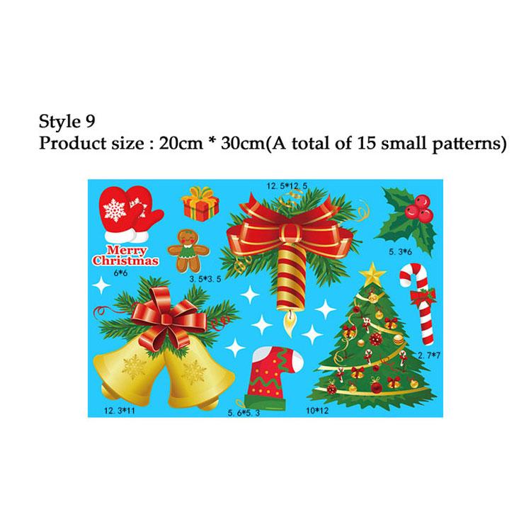 Рождественская снежинка электростатическая наклейка на стену наклейки на окна веселое рождество украшения дома новогодние обои