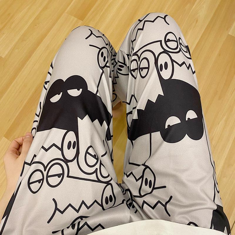 Женские летние пижамные штаны с рисунком: Универсальные варианты широких штанин и шорт