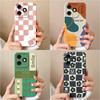Phone Case For Tecno Pova 6 Neo Spark 20 Pro Infinix Note 40 Smart 8 Plus Itel A50 Back Cover Popular Check Pattern Shockproof Liquid Silicone Housing