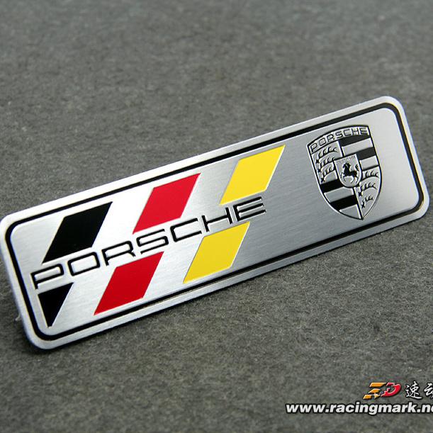 For Porsche NO10Car Styling 3D Sticker Aluminum Badge Car Body Stickers Decals For Porsche 911 Cayenne Carrera 928 Panamera Boxster Macan 918