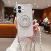 Чехол-подставка с магнитным металлическим кольцом 360° для Samsung Galaxy S26 S24 FE S25 Ultra S22 S23 Plus с ремешком-шнурком для ношения через плечо