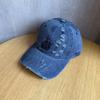 Retro Distressed Waterwash Cotton Letter Baseball Hat For Urban Style Men And Women