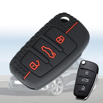 Для A1 S1 A3 S3 A4 A6 RS4 TT Q3 Q7 2005-2013 чехол для дистанционного ключа автомобиля, защитный чехол для кожи, силиконовый чехол для автоматического ключа, брелок без ключа