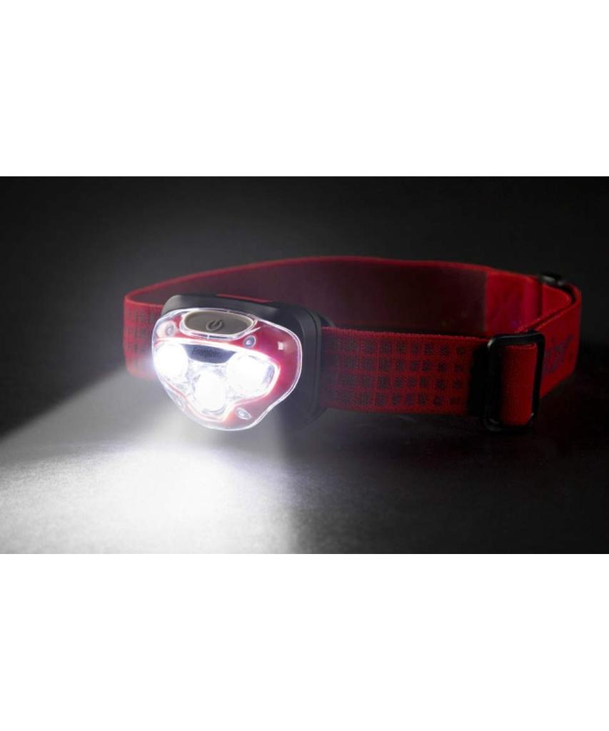 Energizer LED Vision HD Headlight with 4 Light Off Adjustable Head Angle Brightness 300lm Maximum Light Time 35 HDB323 Modes, One-Push Function,