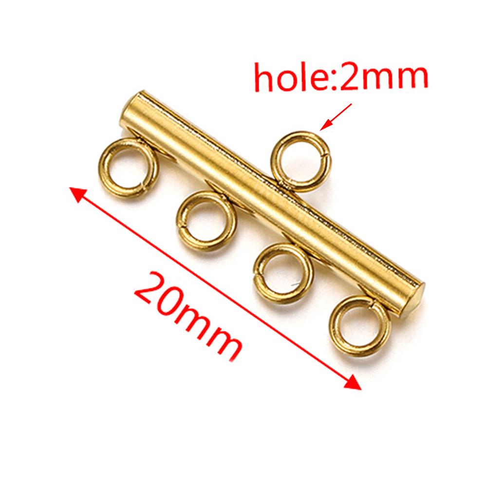 20pcs Stainless Steel Necklace Bracelet Layer Clasps Pendant Bail Connect Tassel DIY Connectors Jewelry Making Earrings Supplies