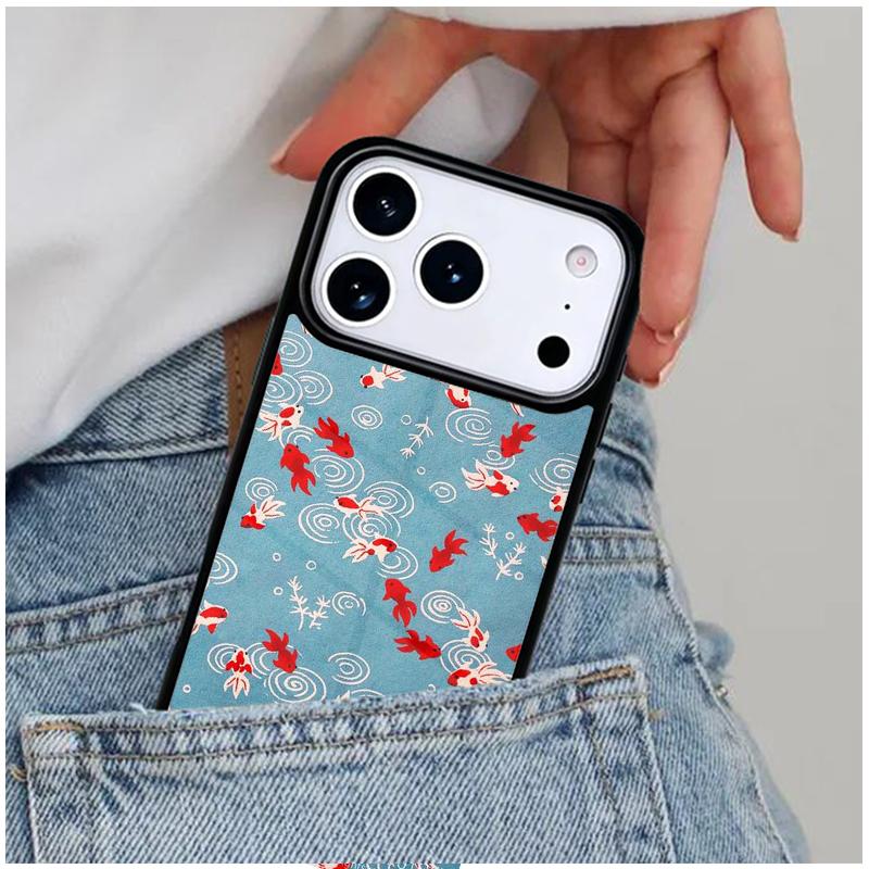 Японский карп Чехол для телефона для iPhone 16e 15 14 13 12 17 Pro Max Plus Air 17pro Чехол Coque