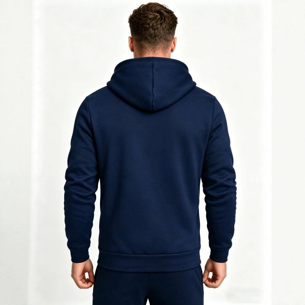 Men's Hoodie, Spring and Autumn Fashion Zipper Cardigan, Men's Solid Color Zipper Cardigan, Hooded Sweatshirt Jacket