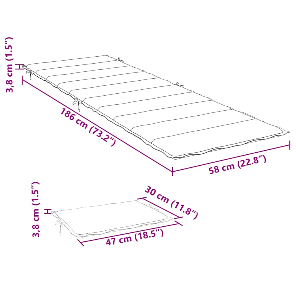 Folding Sun Lounger with Cushion Solid Acacia Wood