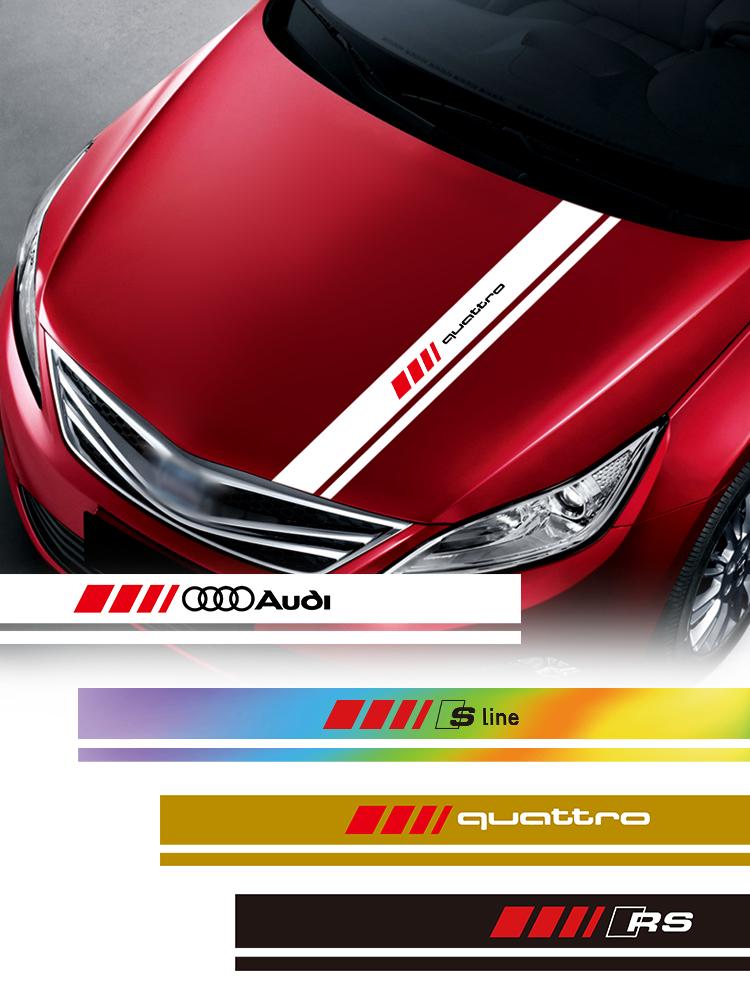 2026 Car Emblem Engine Head Cover Decal Sticker Decoration For S1 Sline TT Quattro RS A1 A3 A2 A4 A5 A6 A7 A8 Q1 Q3 Q4 Q5 Q6 Q7 Q8 2x