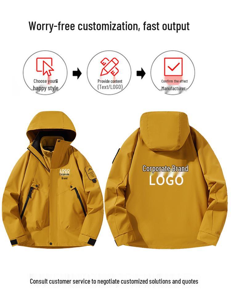 Унисекс Всесезонная ветрозащитная водонепроницаемая горнолыжная куртка 3-в-1 с печатью индивидуального логотипа - Высококачественная спецодежда