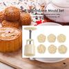 Льдяная Кожа Лунный Пряник Десерт Белый Пластик 6 Узоров DIY Украшение Рука Кухня Выпечка Резка Аксессуары