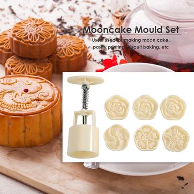 Льдяная Кожа Лунный Пряник Десерт Белый Пластик 6 Узоров DIY Украшение Рука Кухня Выпечка Резка Аксессуары