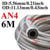 1M-6M AN4 AN6 AN8 AN10 AN12 Universal Car Fuel Hose Oil Gas Cooler Hose Line Pipe Tube Stainless Steel Braided Inside CPE Rubber 7